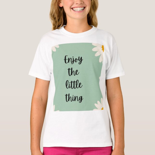 T-shirt Chemise positive pour les filles (Devant)