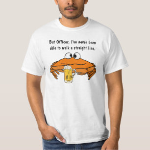 T-shirt Chemise potable de crabe drôle de CB
