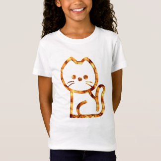T-Shirt Chemise pour chat en nid d'abeille doré