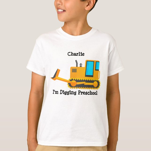 T-shirt Chemise pour enfant Bulldozer (Devant)