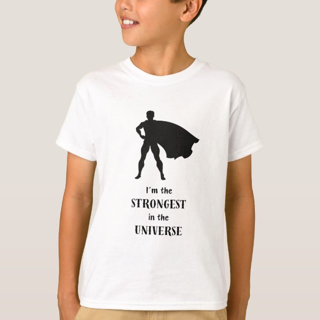 T-shirt Chemise pour enfants la plus forte (Devant)