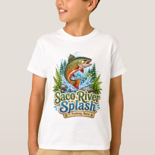 T-shirt Chemise pour enfants Saco River Splash Fryeburg Ma