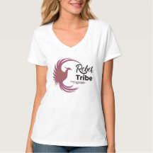 Chemise pour femmes à col en V avec logo de la tri
