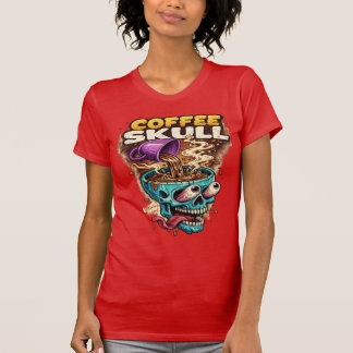 T-shirt Chemise pour femmes crâne de café