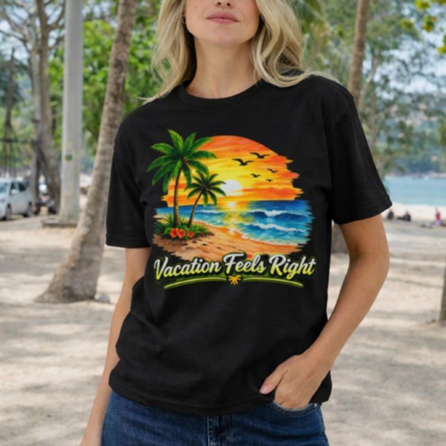 T-shirt Chemise pour femmes de Sunset Beach Vacances se se (Créateur téléchargé)
