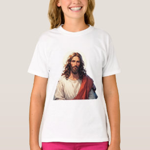 T-shirt Chemise pour fille avec Jésus-Christ chrétien