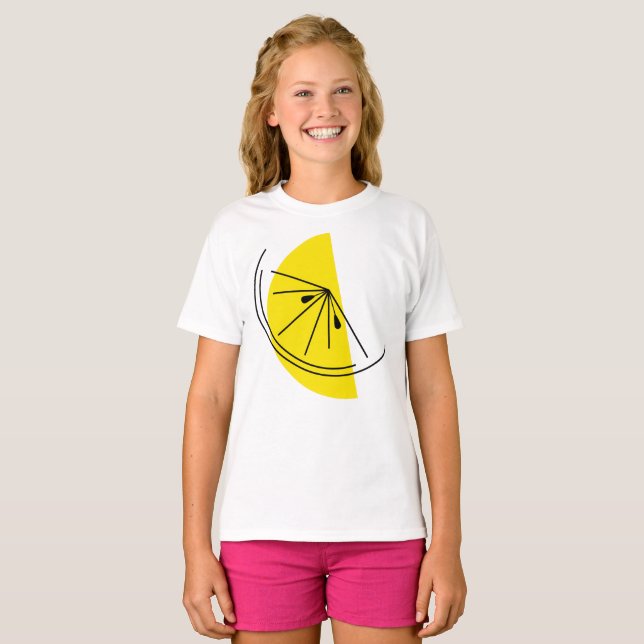 T-shirt Chemise pour filles Citrus Lemon (Devant entier)