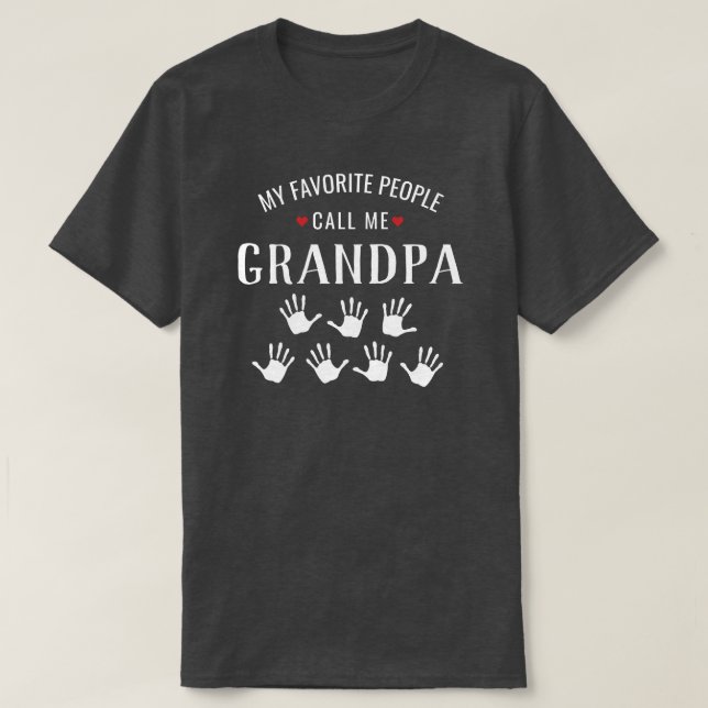 T-shirt Chemise pour grand-père ou grand-mère 7 petits imp (Design devant)