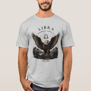 T-shirt Chemise pour homme Libra Eagle Zodiaque