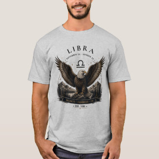 T-shirt Chemise pour homme Libra Eagle Zodiaque