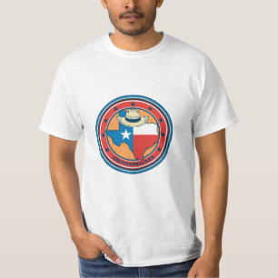 T-shirt Chemise pour hommes Drapeau de l'État du Texas Cow