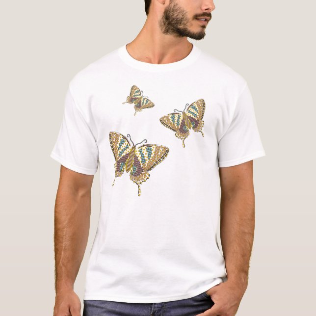 T-shirt Chemise pour hommes Papillon Aztec (Devant)