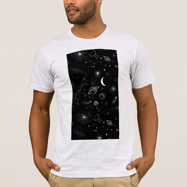 T-shirt Chemise Pour Hommes : Planètes Tumblr (Devant)