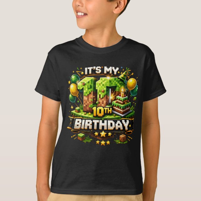 T-shirt Chemise pour le 10e anniversaire – Conception d'an (Devant)