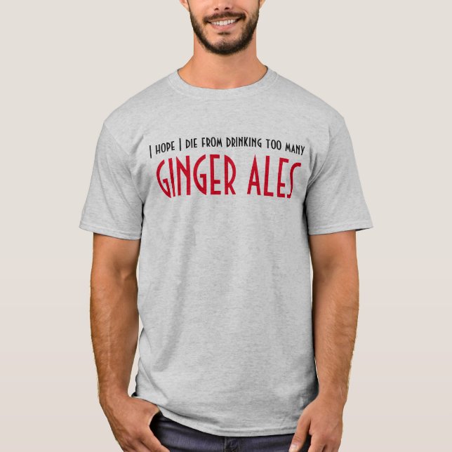 T-shirt chemise pour les buveurs de problèmes ginger ale (Devant)
