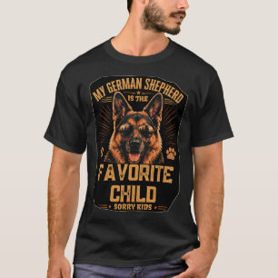 T-shirt Chemise pour papa berger allemand enfant préféré