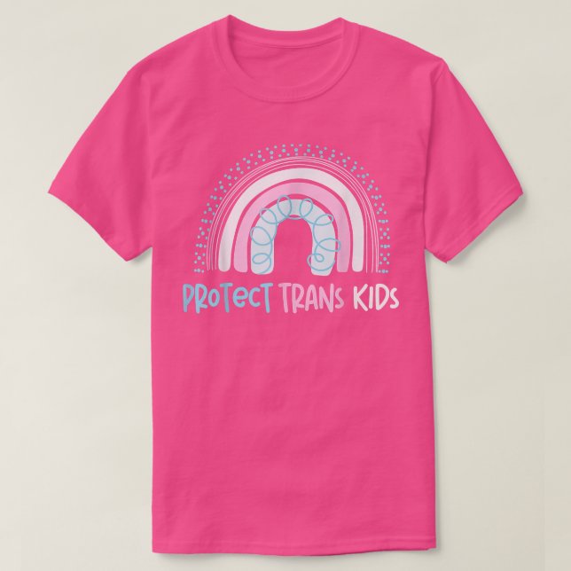 T-shirt Chemise pour protéger les enfants trans (Design devant)
