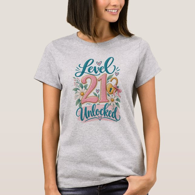 T-shirt Chemise pour son 21e anniversaire (Devant)