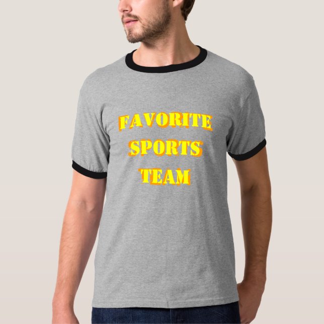T-shirt Chemise préférée d'équipe de sports (Devant)