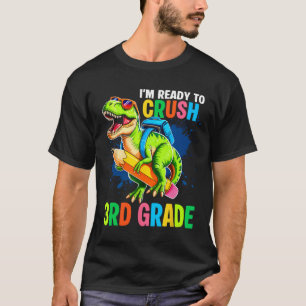 T-shirt Chemise Premier Jour De 3e Année Garçons Dinosaure