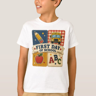 T-shirt Chemise premier jour d'école, Tee-shirt de rentrée