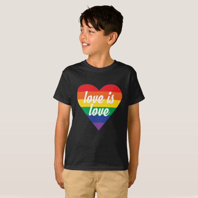 T-shirt Chemise Pride Heart Kids (Devant entier)