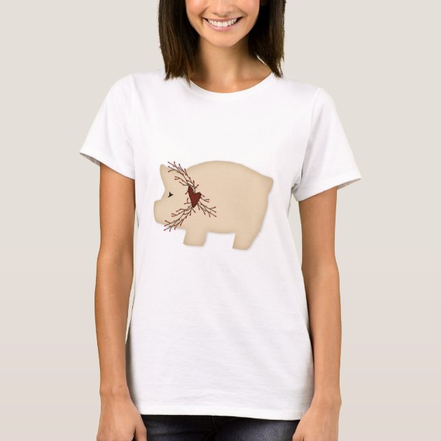 T-shirt Chemise primitive cochon (Devant)