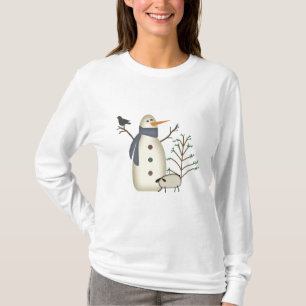 T-shirt Chemise primitive de bonhomme de neige de pays
