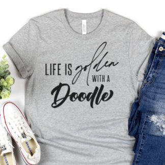 T-shirt Chemise propriétaire de chien Doodle d'or
