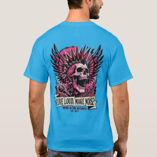T-shirt Chemise Punk Skull Rock Street Faites du Bruit