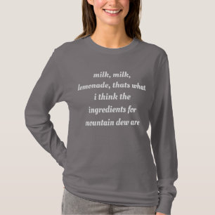 T-shirt chemise qui pourrait avoir une recette dessus
