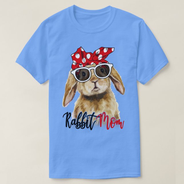 T-shirt Chemise Rabbit Rabbit Maman Bandana (Design devant)