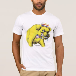 T-shirt Chemise rabique de chien jaune