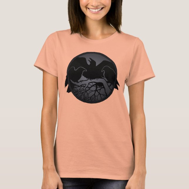 T-shirt Chemise Raven Ringer Raven Corw femmes Chemises d' (Devant)
