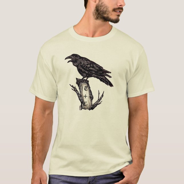 T-shirt Chemise Raven T Personnalisée, Art original frappa (Devant)