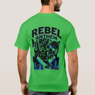 T-shirt Chemise Rebel Anthem – Graphique de loup de guitar