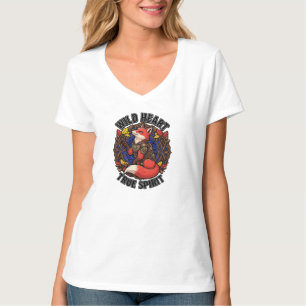 T-shirt Chemise Renard Rouge Esprit Sauvage Véritable