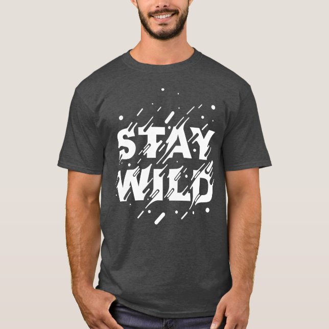 T-shirt Chemise Reste Sauvage Style Boho (Devant)