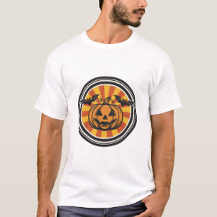 T-shirt Chemise rétro années 70 Badge Citrouille Chauve-So