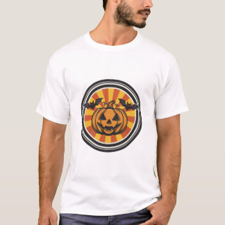 T-shirt Chemise rétro années 70 Badge Citrouille Chauve-So
