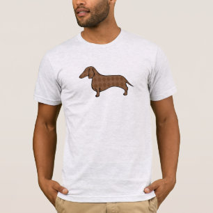 T-shirt Chemise Rétro Argyle Dachshund