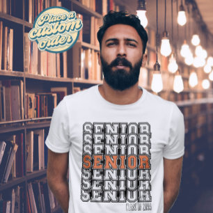 T-shirt Chemise Retro bold Senior Classe de cadeau