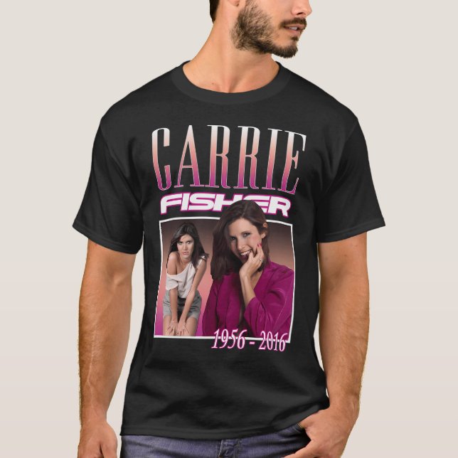 T-shirt Chemise-Rétro-Carrie-Fisher (Devant)