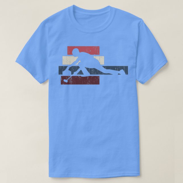 T-shirt Chemise rétro de curling 1 (Design devant)