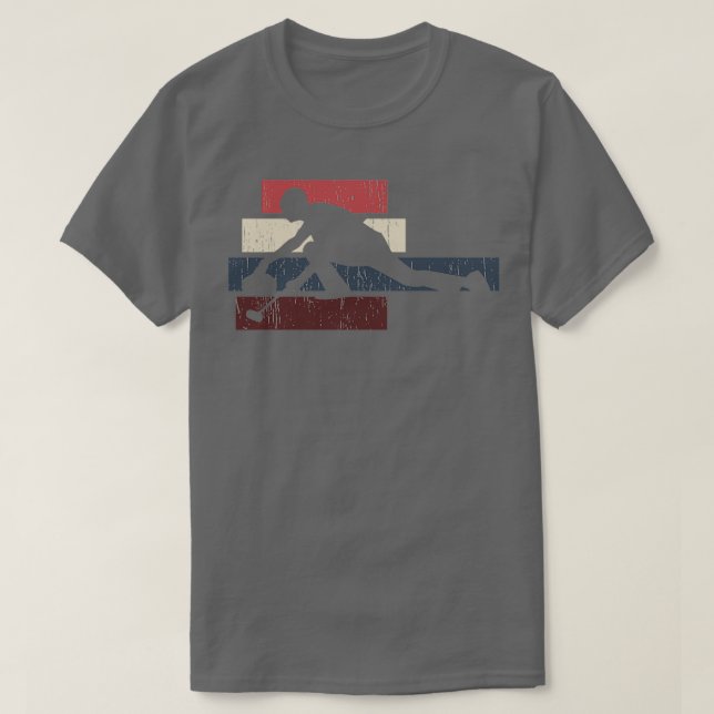 T-shirt Chemise rétro de curling 3 (Design devant)