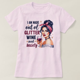 T-shirt Chemise rétro drôle pour fille – Paillettes et rem