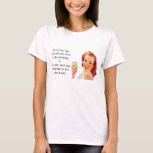 T-shirt Chemise Rétro Femme Au Foyer
