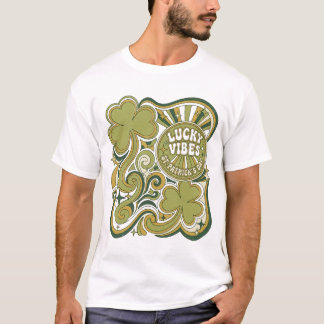 T-shirt Chemise Rétro Lucky Vibes St. Patrick's Day