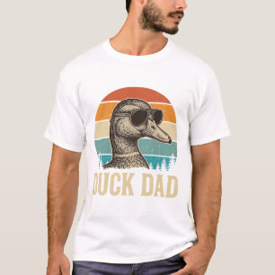 T-shirt Chemise Rétro Père Canard Gravure Vintage Coucher
