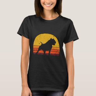 T-shirt Chemise Rétro Pitbull Cadeau Maman Chien Papa Chie